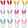 6/12Pcs Set Party Decorations Easter Glasses Headbands Plush Rabbit Ears Headwear  Dress Up