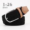 2026 New Fashion High Quality Explosive Women's Canvas Belt Men's Elastic Belt Casual Stretch Woven Pin Buckle Belt
