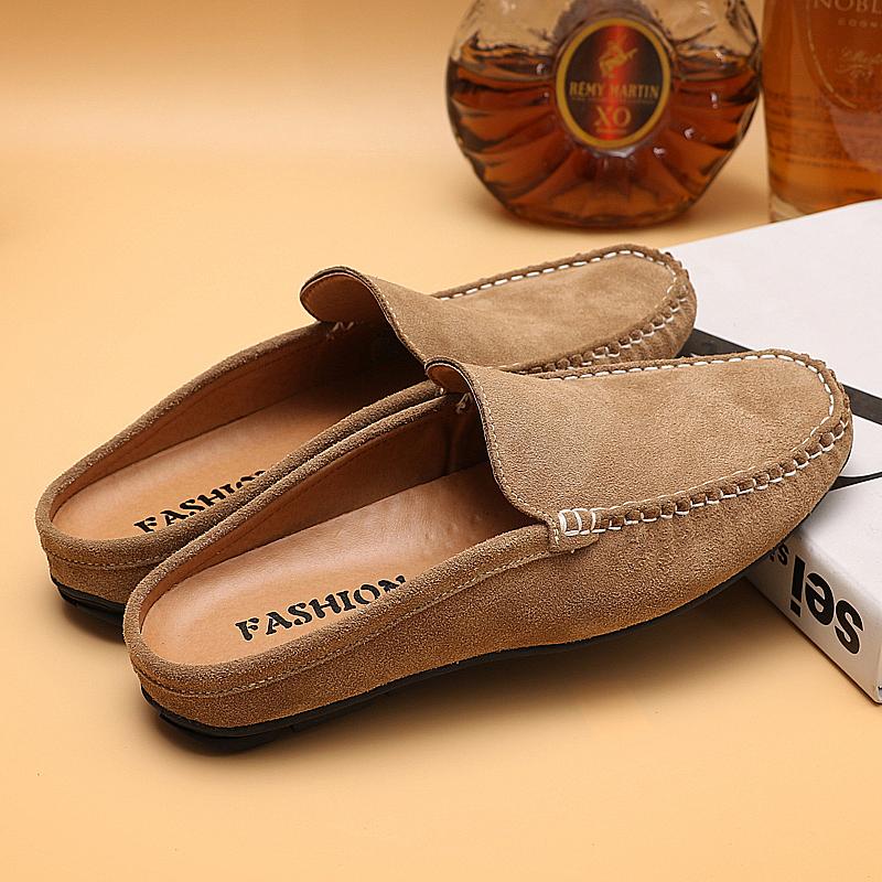 Scarpe Basse a Colori Solidi da Uomo Scarpe in Pelle Traspiranti Moda Semplice Muli da Uomo Scarpe Casual Comode Eleganti Scarpe da Passeggio