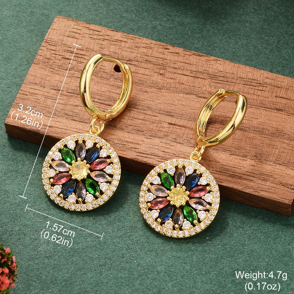 Christmas element earrings, star color zirconium autumn and winter light luxury new products, fashion temperament, fringed love studs