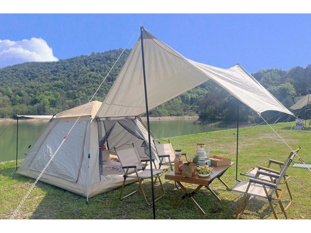 Portable Rainproof Awning: Automatic Folding Tent & Sunshade