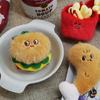 Briskstyle Hamburger Character Plush Bag Keychain Key Ring