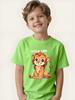 Cute Little Lion Boy T-shirt Summer Short-sleeved Versatile Casual Top