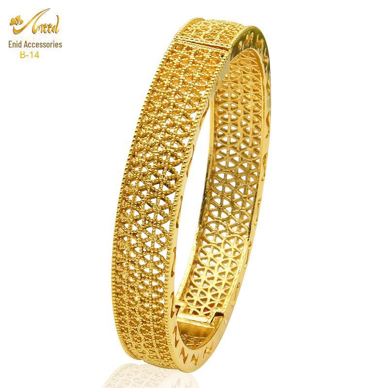 Pulsera nupcial de aleación bañada en oro - Estilo de lujo de Dubái