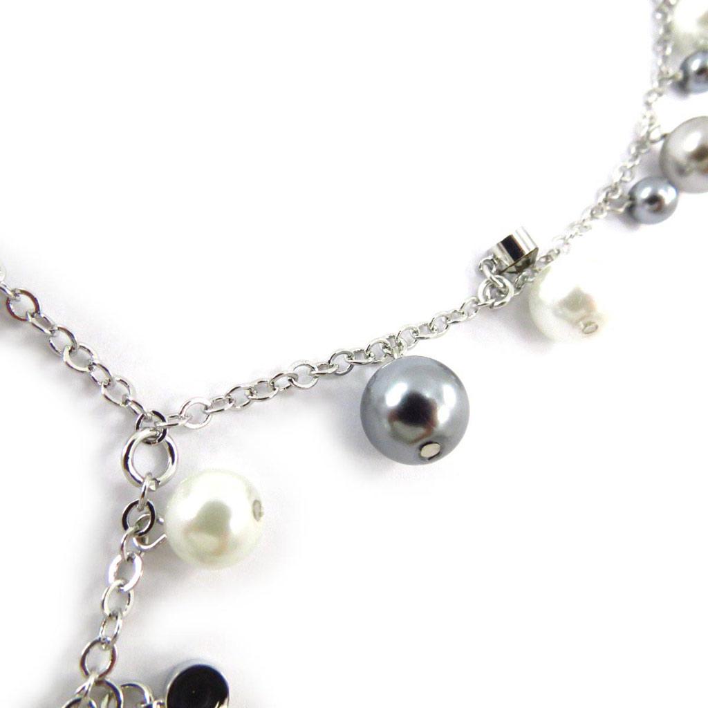 Les Trésors De Lily [J6288] - Collier 'Sissi' ivoire gris