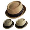 Pánský klobouk Pork Pie Vintage Britský Trilby slaměný klobouk Fedora Prodyšný Plážový klobouk proti slunci Ručně tkaný slaměný Panama klobouk Kubánská cestovní čepice