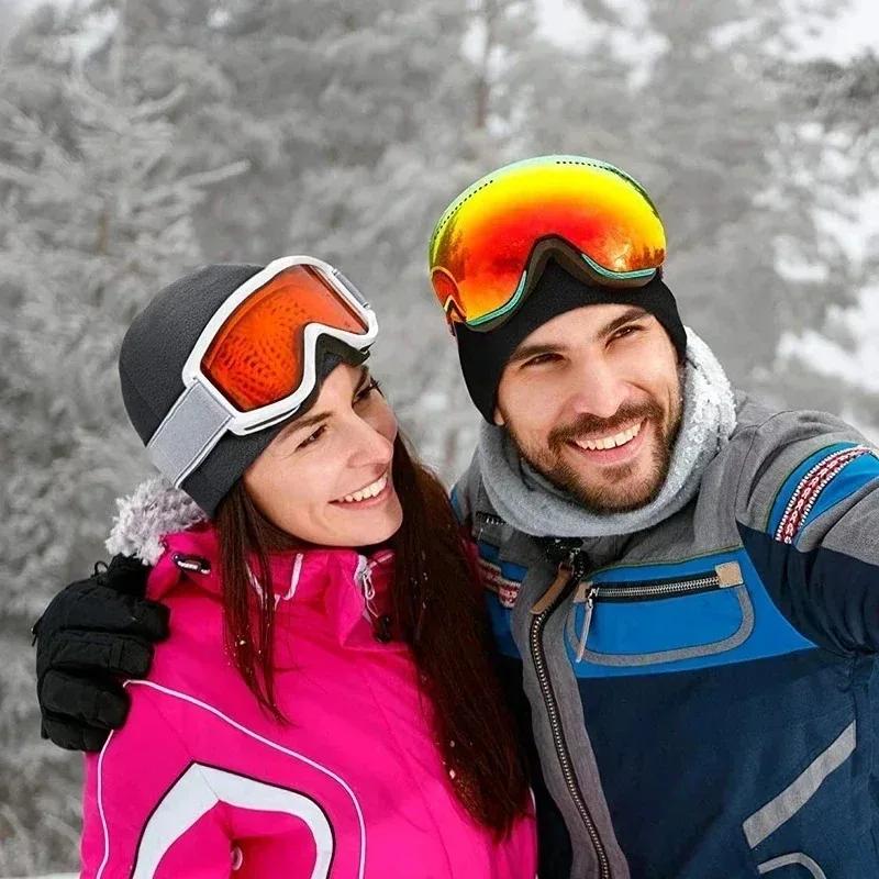 Winter Warm Fleece-Lined Sports Cap for Men Women Windproof Ear Protection Ski Snowboard Running Hiking Cycling Winter Thermal