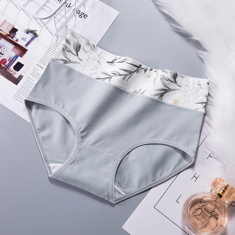 

Женское нижнее белье большого размера из чистого хлопка с высокой талией, без пятен и треугольными брюками XXL зелёный