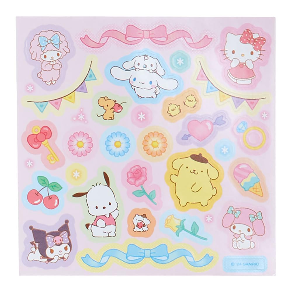 Sanrio Coloring Sticker 16cm Wide x 3cm Deep x Sanrio 429139 & Set, Blue, Approx. 22.5cm High, Characters,