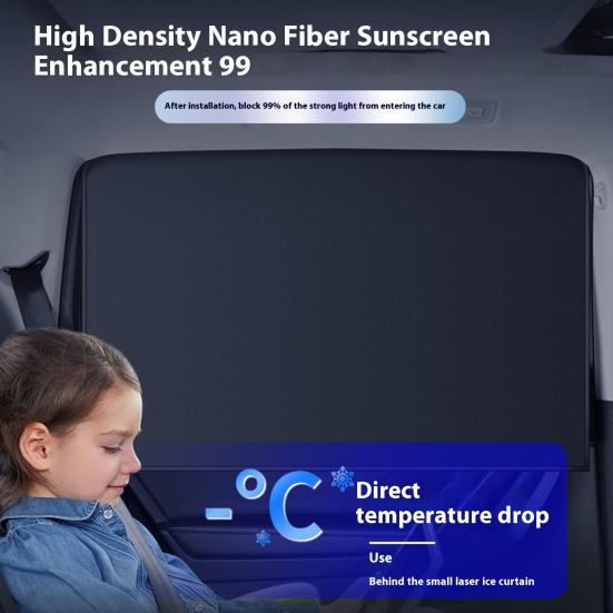 1/4Pcs Car Window Sun Shades Magnetic Baby Rear Window Shade for UV Protection Privacy Breathable Mesh Sunshade Covers Folding Curtain Most Vehicles