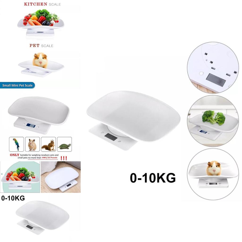 Accurate 10kg Electronic Pet Weighing Scale With Tray For Cats And Small Dogs