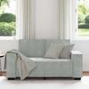 2 Seater Sofa Light Grey 160 X 78 X 84 Cm Velvet