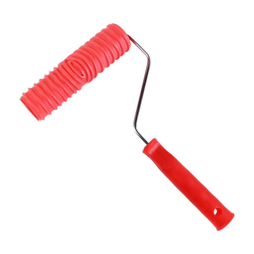 Rubber Paint Roller Empaistic Durable Rolling Brush Embossed Wood Pattern Graining Painting Tool Household