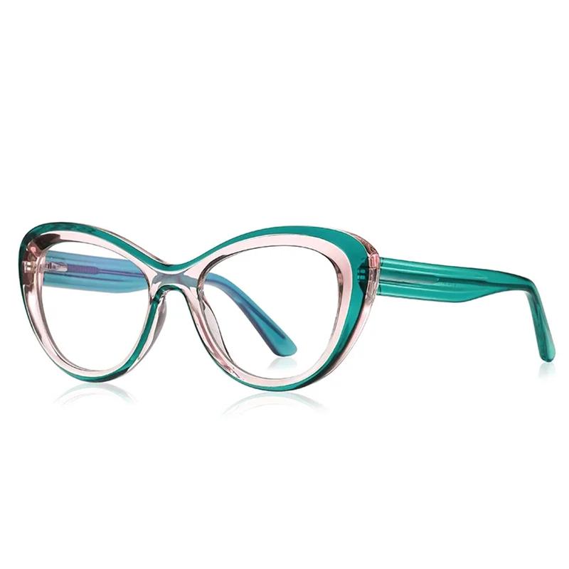 Leopard Frame Oval Optical Glasses Anti Blue Rays Photochromic Shortsighted Hyperopia Progressive Eyeglasses