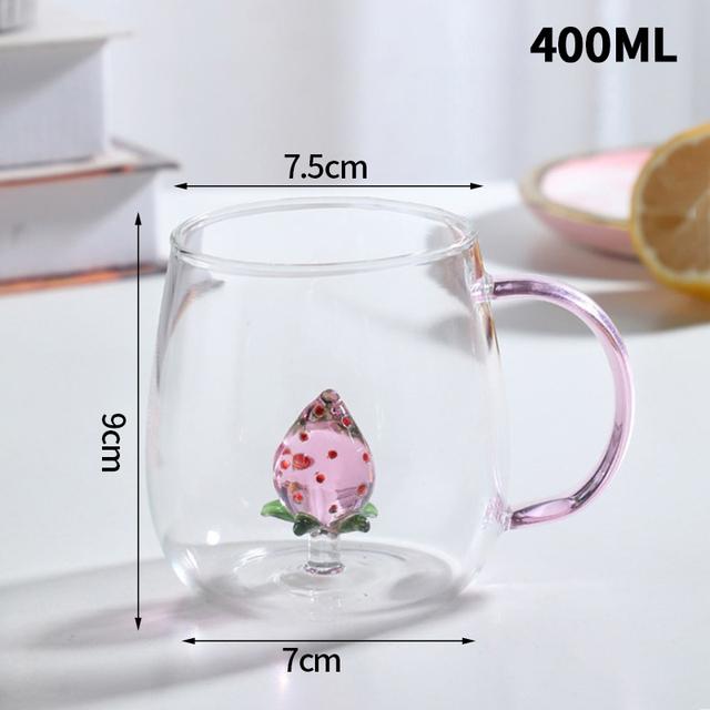 Tazza Da Viaggio In Vetro 400ml Con Manicotto In Silicone - Doppia Parete, Termica, Riutilizzabile, Adatta Per Auto, Senza Plastica