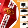 Custom Name Personalized Manchester Football F.C Print Umbrella, Auto Open Close, 8‑Rib Sturdy Frame, Commute Camping Hiking Use, Birthday Gift