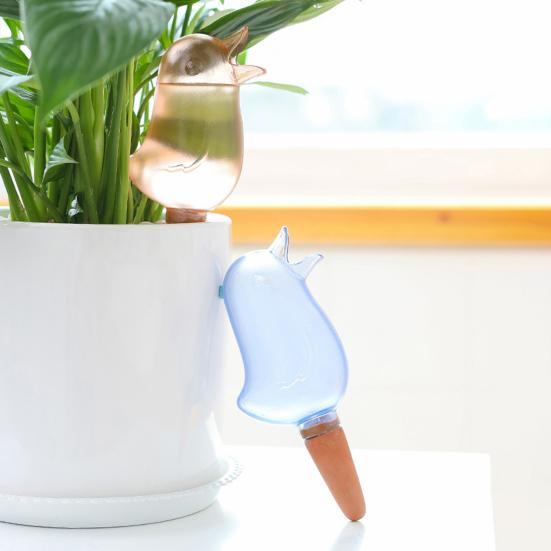 1/2/3/4Pcs Self-Watering Plant Bulbs Bird Design Slow Release Indoor Plant Automatic Watering System Plant Waterer Plant Watering Tool
