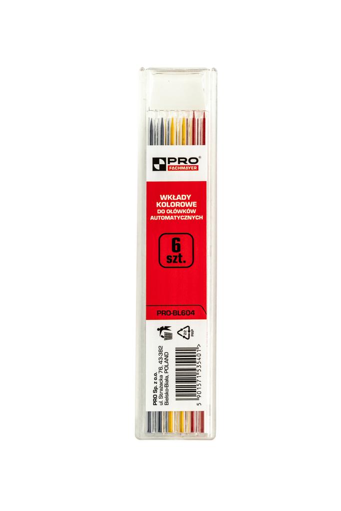 Coloured Refills For Mechanical Pencil 6 Pcs - 100-27-604