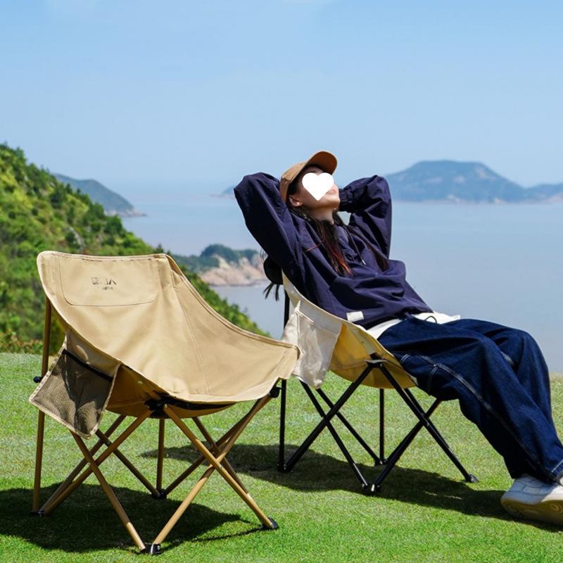 Portable Moon Chair: Lightweight Folding Stool for Camping, Fishing, Beach, and Picnics