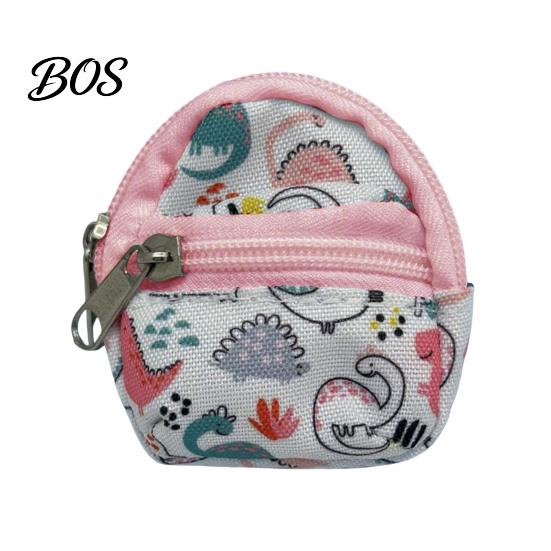 Keychain Accessory Mini Backpack Coin Purse, Scratch Resistant Zippered Compartment Bag, Waterproof Oxford Cloth Earphone Case Holder