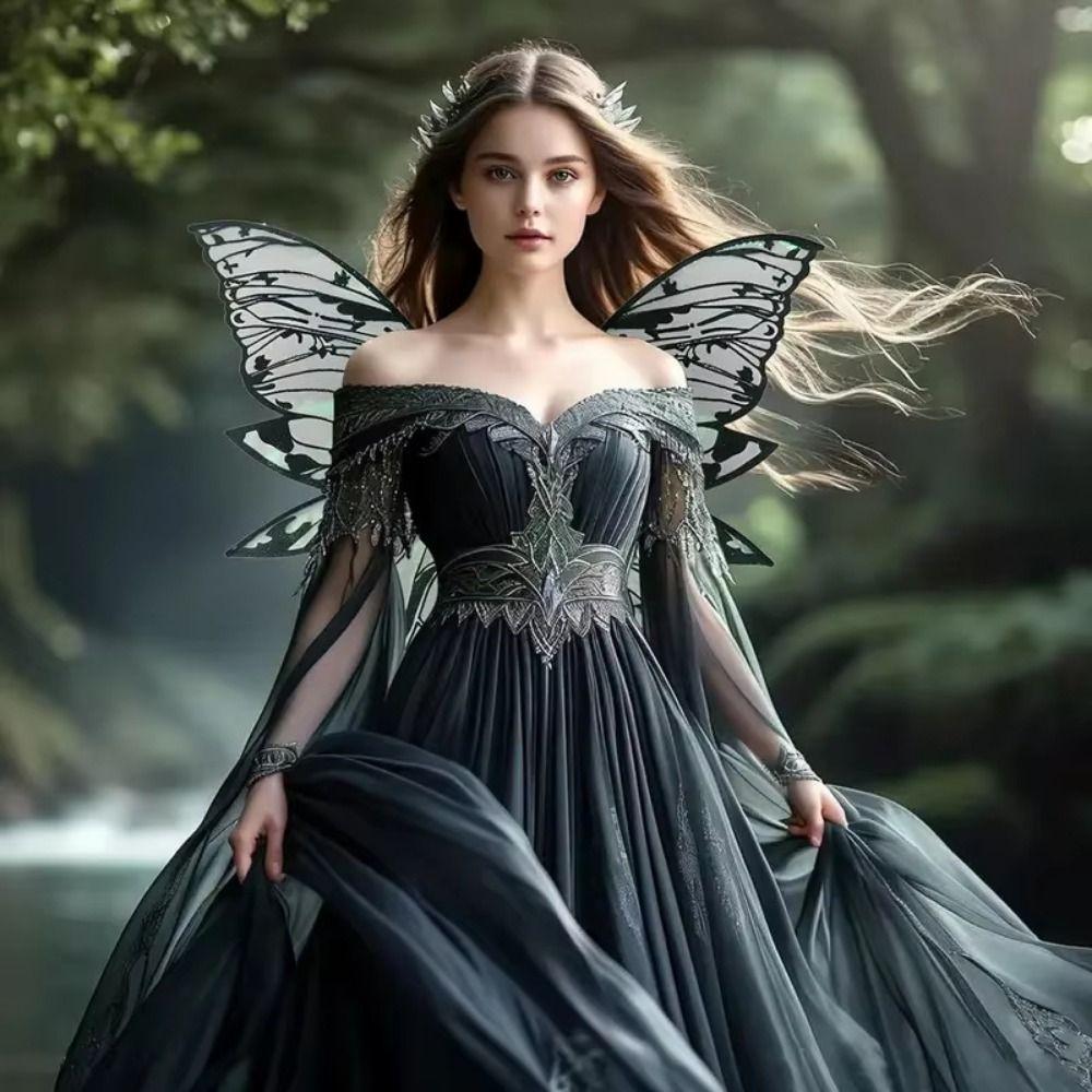 Creative Fairy Butterfly Wings Lightweight Elf Wings Costume Dress Up Wings Set  Cosplay Costumes