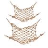Bird Hanging Toy Hemp Rope Swing Toy Parrot Climbing Rope Net with 4 Metal Hooks Bird Cage Easy to Install