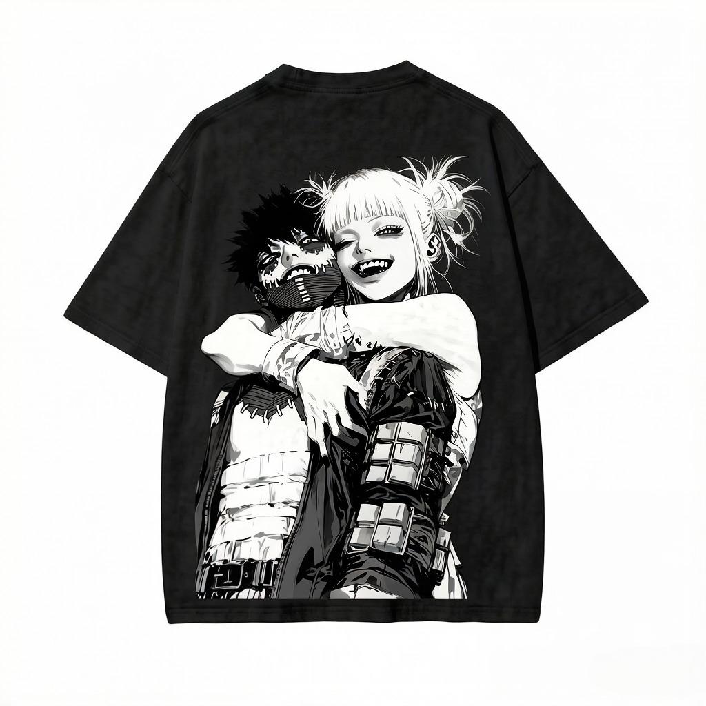 Dabi Himiko Toga T Shirt My Hero Academia Unisex Acid Wash Anime Graphic Cotton Streetwear League of Villains Unisexga Vintage Tee M