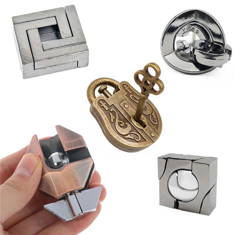 Metal Brain Teaser Magic Baffling Puzzles Intelligence Adults Kids IQ Games Difficult Jigsaw Puzzles Ingenuity Games