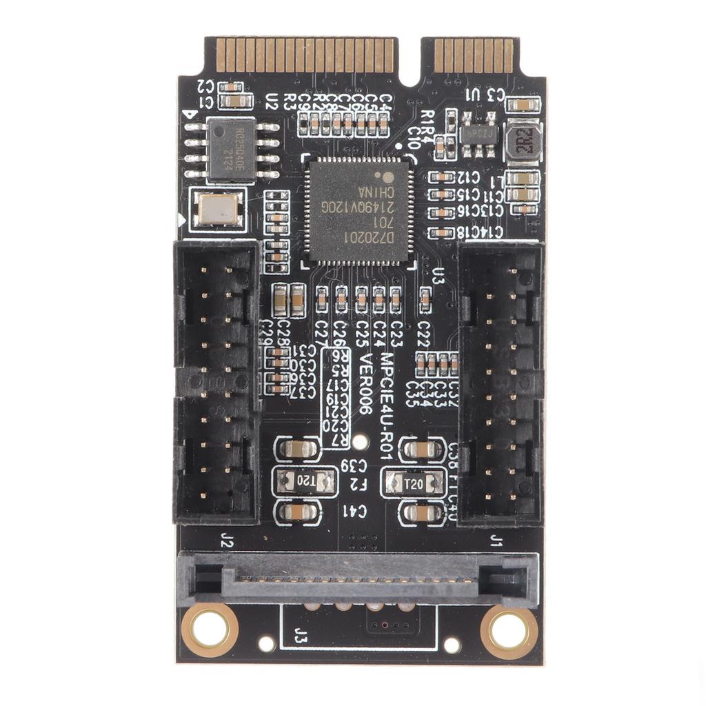 Mini-PCIe zu USB 3.0 Adapter Mini-PCIe zu 4-Port 19-Pin Erweiterungskarte mit SATA-Ladeschnittstelle für Windows für OS X
