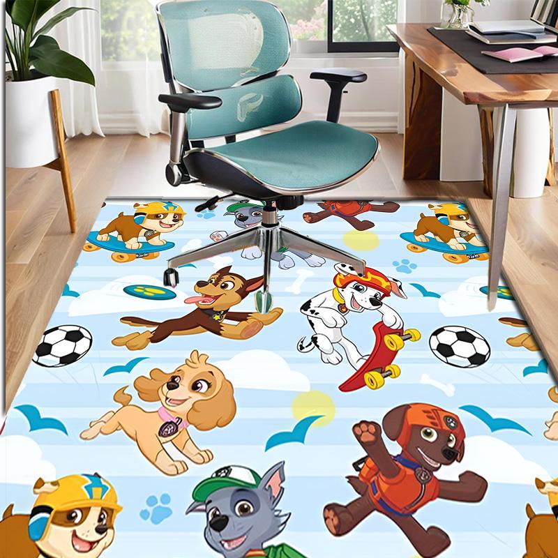 PAW Patrol Pattern Rug, Indoor/Outdoor Mat, for Picnic, Gameroom, Bedroom, Office, Living Room, Home Decor Carpet, Birthday Gift
