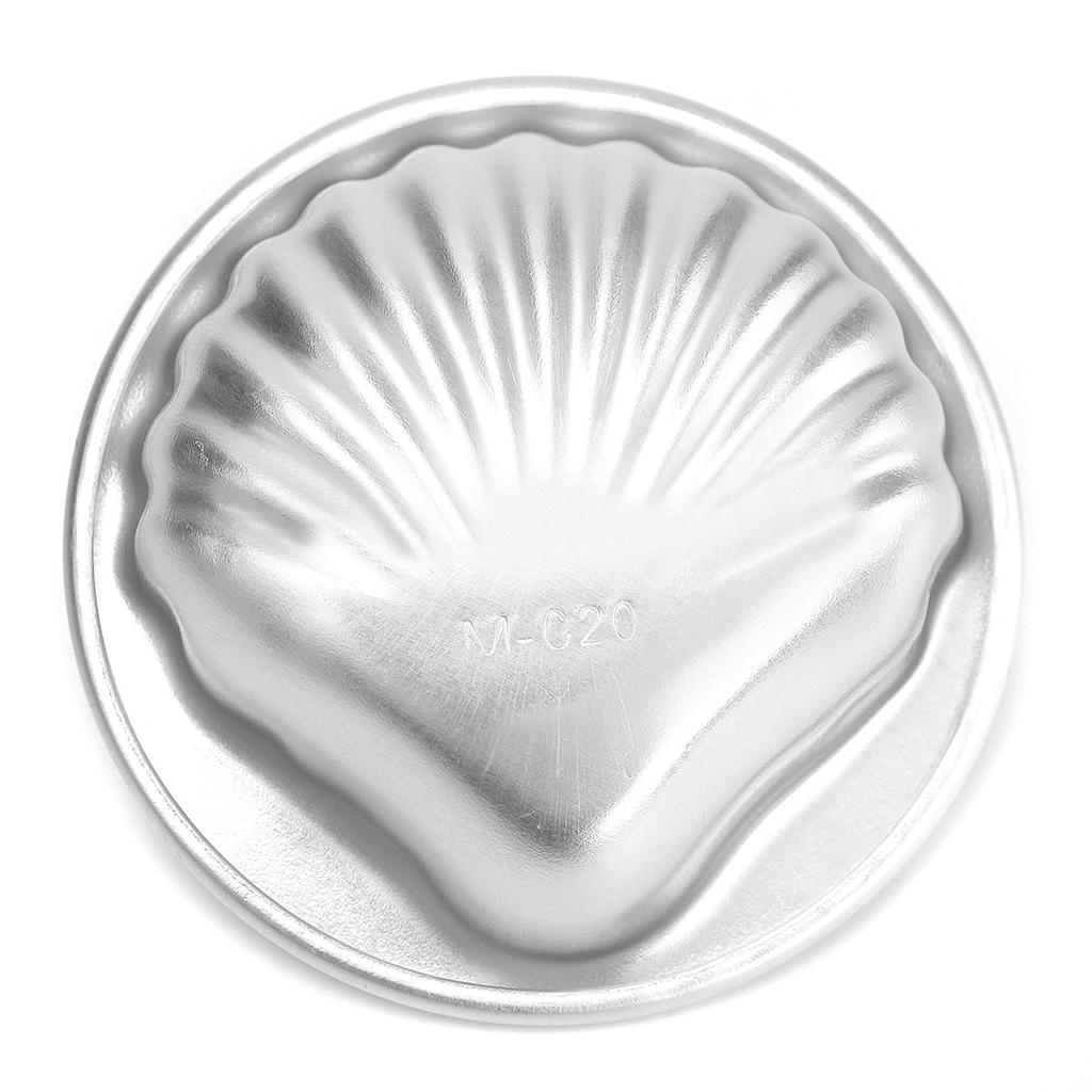 2 Stück neue Aluminiumlegierung Muschelform Badebombenform Kuchen Gelee DIY Metallformen