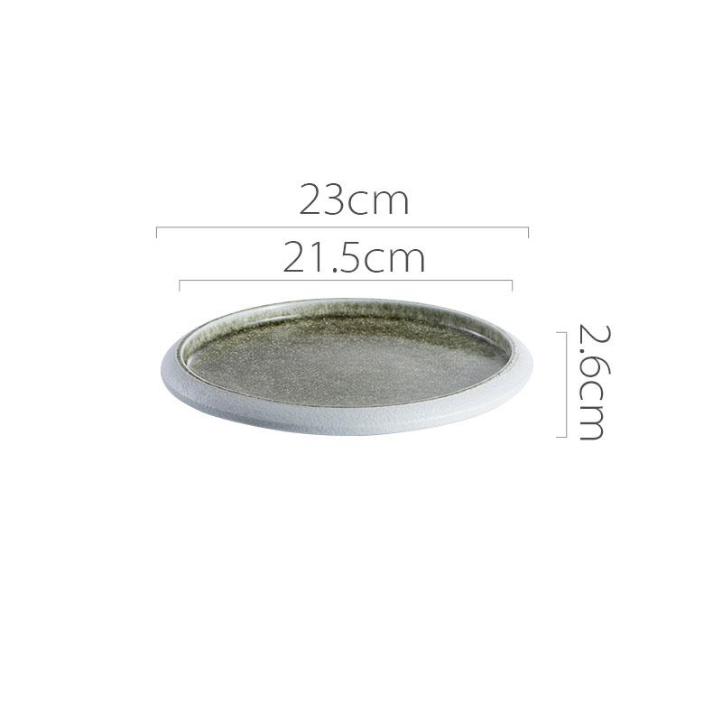 Creative Circular Ceramic Flat Plate Restaurant Service Plate Steak Plate Dessert Plates Sushi Plates Specialty Tableware