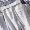 2024 Trendy Women's White Wide-Leg Straight-Leg Jeans: Versatile, Loose, Slimming, Perfect for Summer.