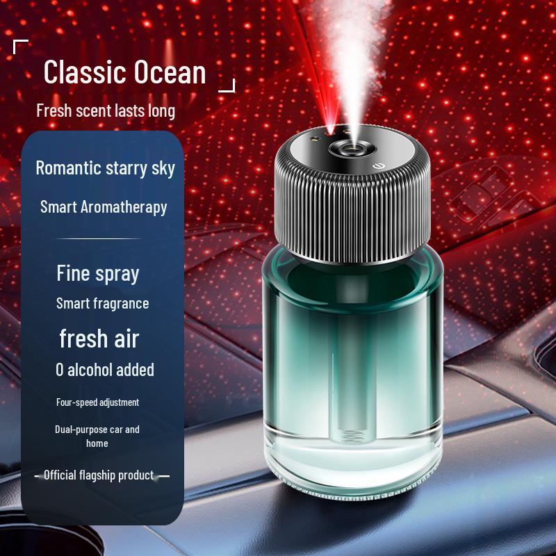 New Car Interior Aromatherapy Machine with Starry Sky Ambient Light and Smart Perfume Sprayer