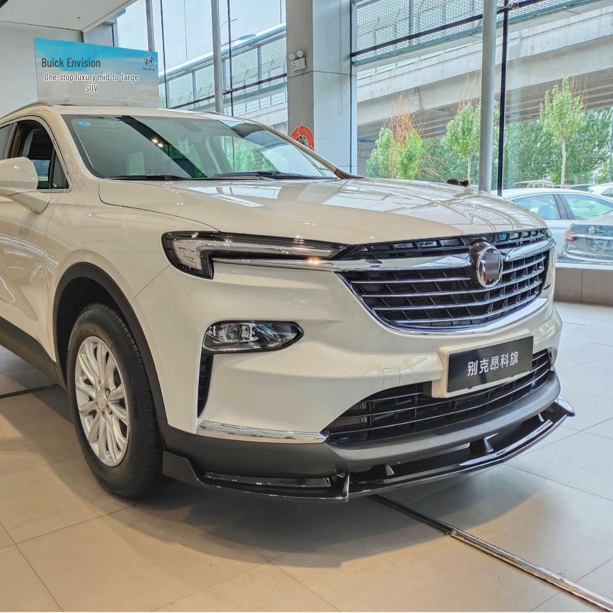 Передний спойлер и угловые накладки для Buick Envision 2020 Matte Black Front Lip