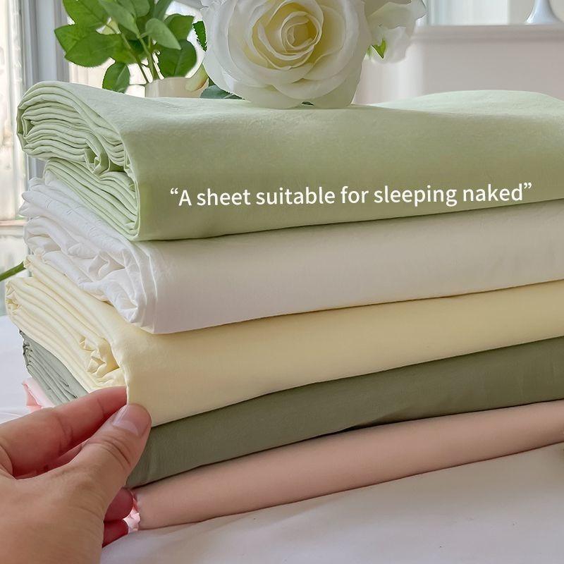 Ins Solid Color Thick Skin-friendly Full Wrap Bed Sheet For Single Double Student Dormitory Bed