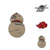 Naruto Kersenhout Legering Badge Met Reliëf Rinnegan Voor Anime Fans