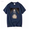 Maglietta Horror Spaventosa The Nun Valak Conjuring Fan Film Insidious Maniche Lunghe o Corte Vintage Lavata Unisex Morbida Moda