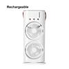 Double-Headed Spray Air Conditioner Fan 3 Speeds Rechargeable USB Desk Air Cooler Night Light Easy Cooling for Office Home