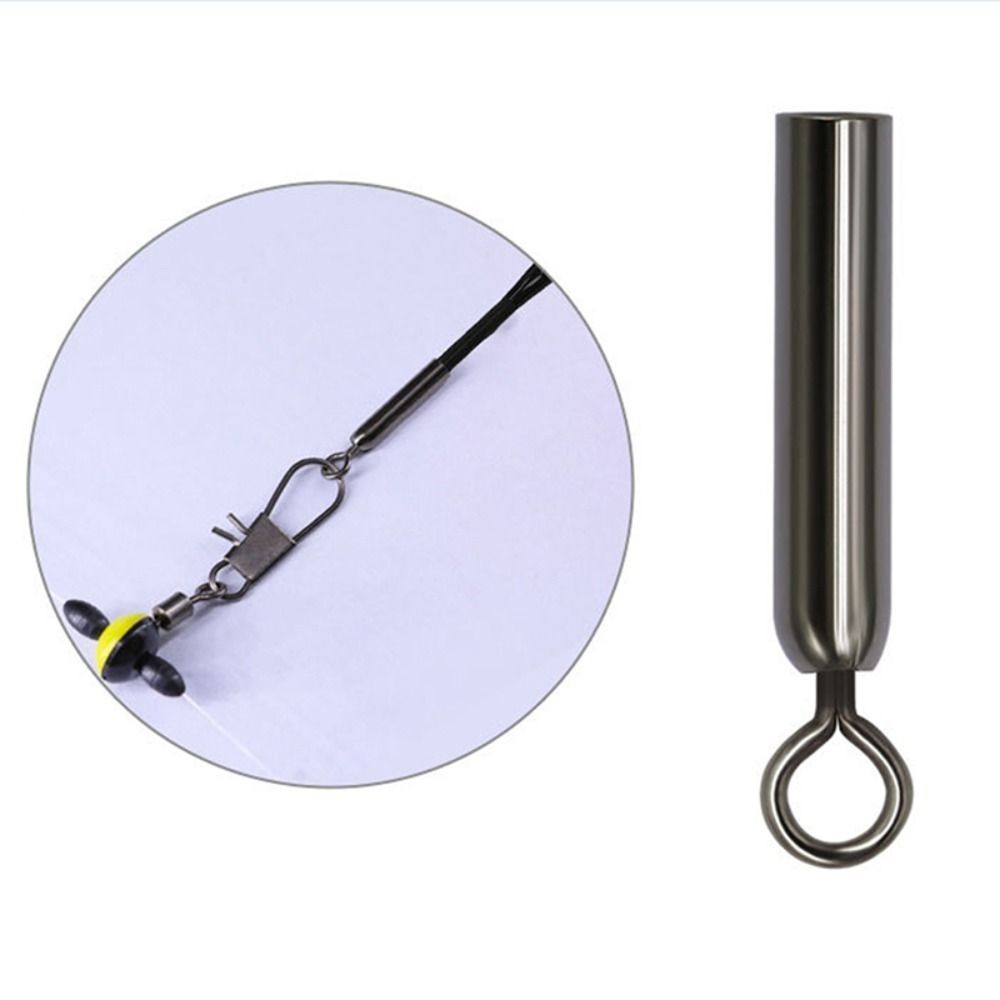 10pcs Stainless Steel Fishing Floats Holders 360 Degree Fishing Line Fixed Tube Outdoor Fishing