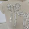 1Pcs Beaded Sequin Bow Mesh Lace Appliques Wedding Clothing Patches Accessories