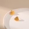 Niche Design Ocean Element Shell 18k Gold Plated Stud Earrings For Women