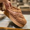 Women Fur Slippers Ankle Boots Flats Platform Short Plush Warm Flip Flops Cotton Shoes Designer Brand Winter Snow Botas
