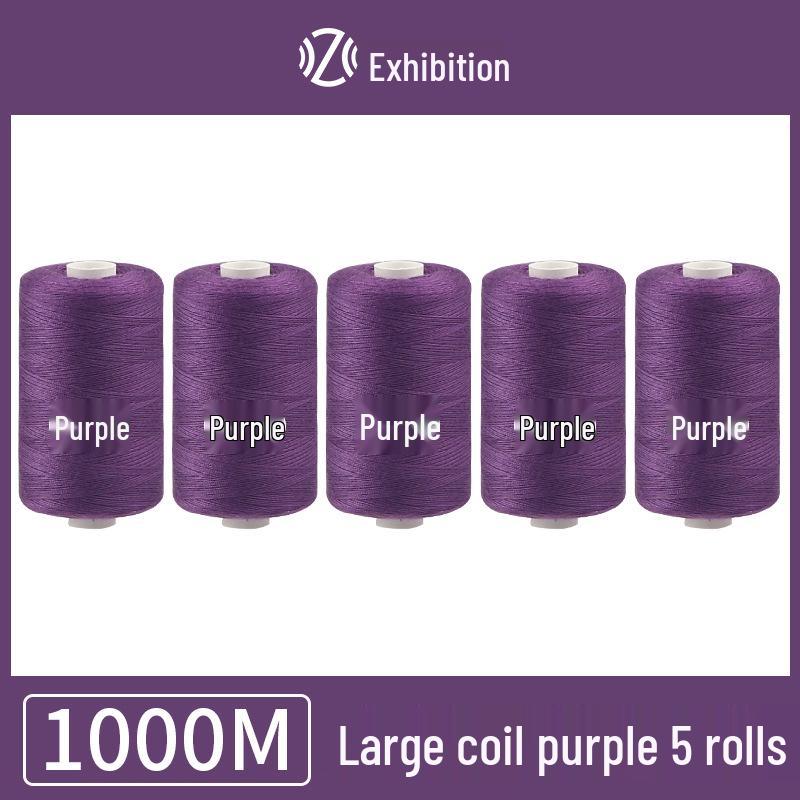 Polyester Sewing Thread - 1000 Yards for Garments & Crafts, Assorted Colors, Small Spool