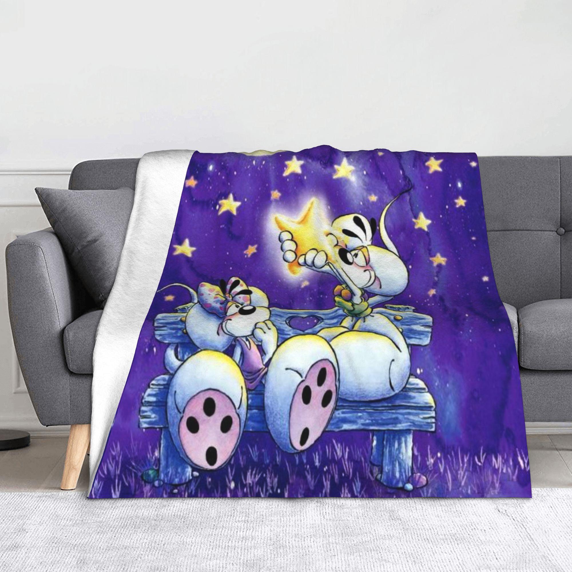 Helenal Unisex Diddl Diddlina Blanket Multiple Sizes Cozy And Lightweight Throw Blankets For Sofa Couch And Bed