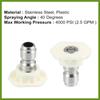 40 Degrees High Pressure Washer Spray Nozzle Tips Quick Connector White 5 Pcs Replace Parts Vehicle Components