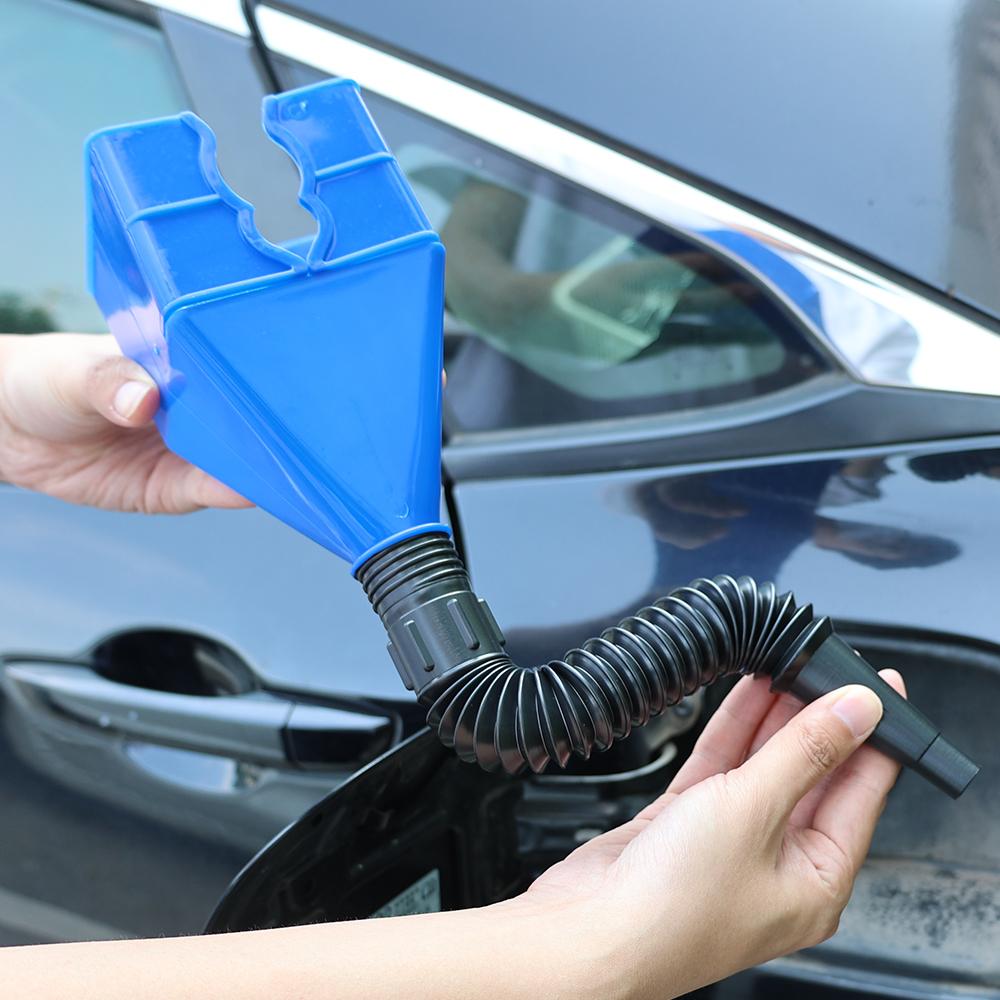 Car Refueling Funnel Folding Telescopic Hose Refueling Funnel Portable Hands-free Refueling Funnel Car Oil Filling Equipment