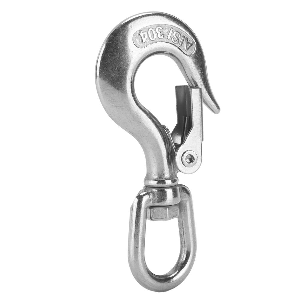 Swivels Eye Lifting Hook Stainless Steel Safety Lifting Hook for Engineering Cranes150KG