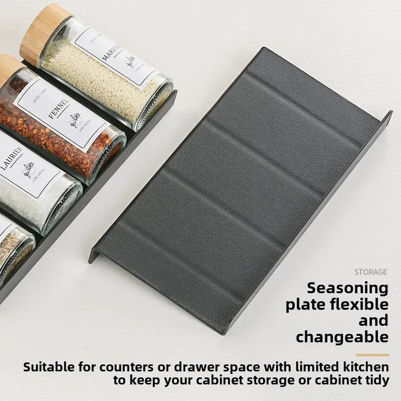 Kitchen Spice Drawer Organizer Adjustable Spice Rack for Spice Seasoning Bottles Cabinet Pantry Kitchen Organizer accessories