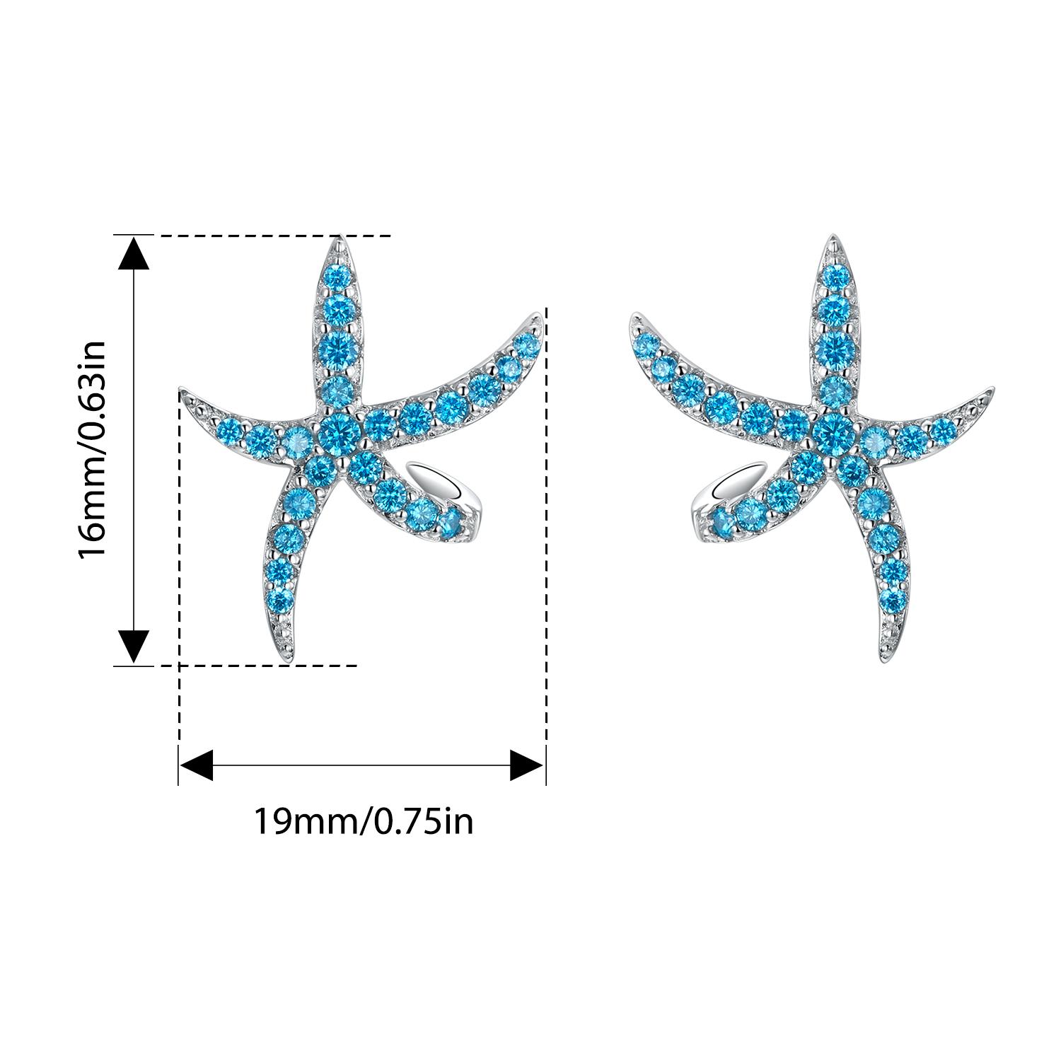 

Bamoer 925 Silver Turtle Conch Starfish Ice Cream Stud Earrings Summer Beach Cute Animals Fine Jewelr Gifts for Women